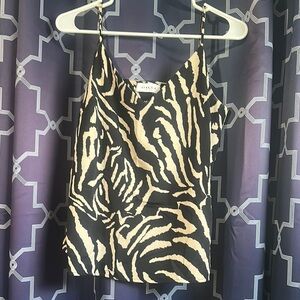 Chic Black and Cream Zebra Cami